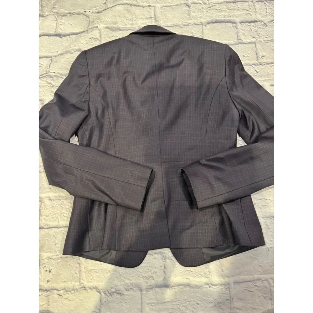 Reiss Raffy Jon checked plum ladies suit blazer size US 8 / UK 12 EUC